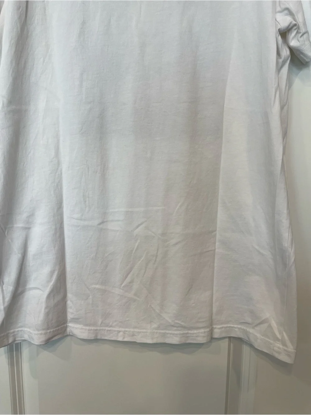 adidas White Short Sleeve Trefoil Logo Tee with Black Print